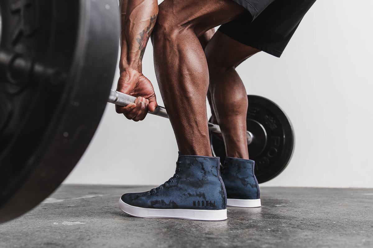 Nobull High-Top Tie-Dye Canvas Men's Trainers Navy | Australia (EY7869)